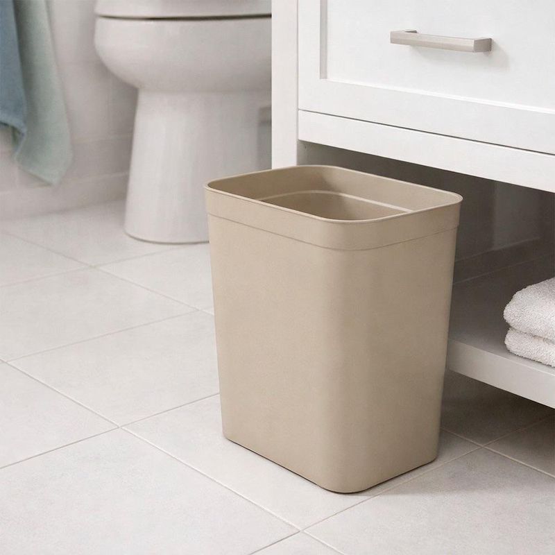 Basurero Rectangular de 10 L Color Beige
