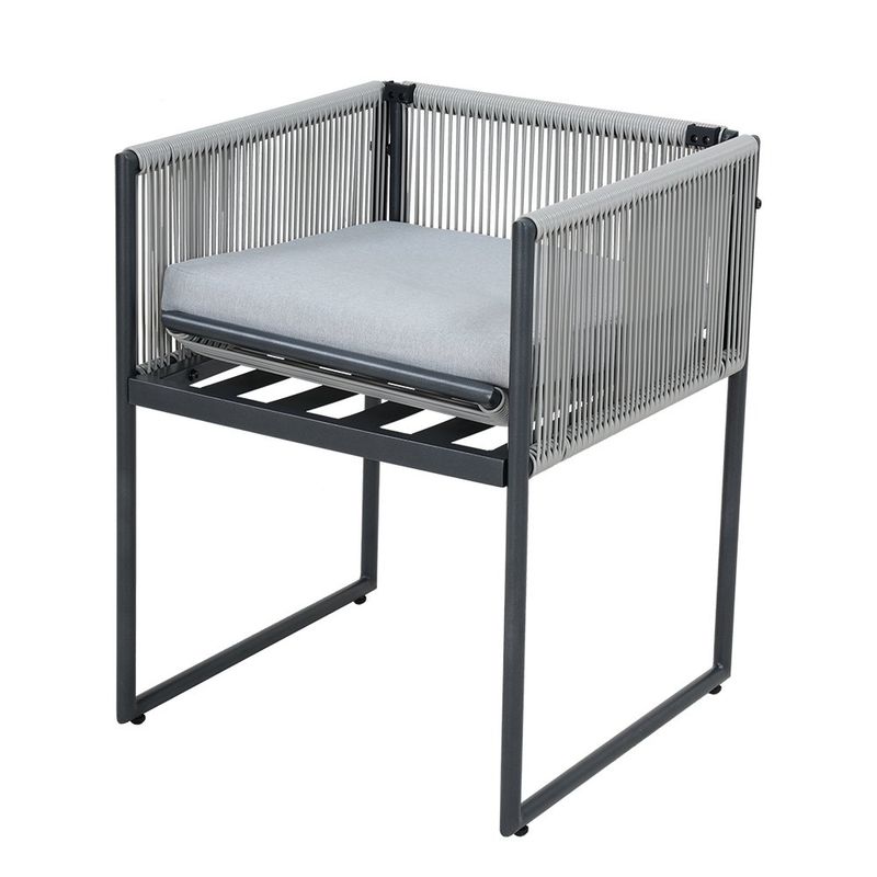 Set de Jardín Compass de Acero para 4 Personas Color Gris