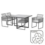 Set de Jardín Compass de Acero para 4 Personas Color Gris