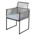 Set de Jardín Compass de Acero para 4 Personas Color Gris