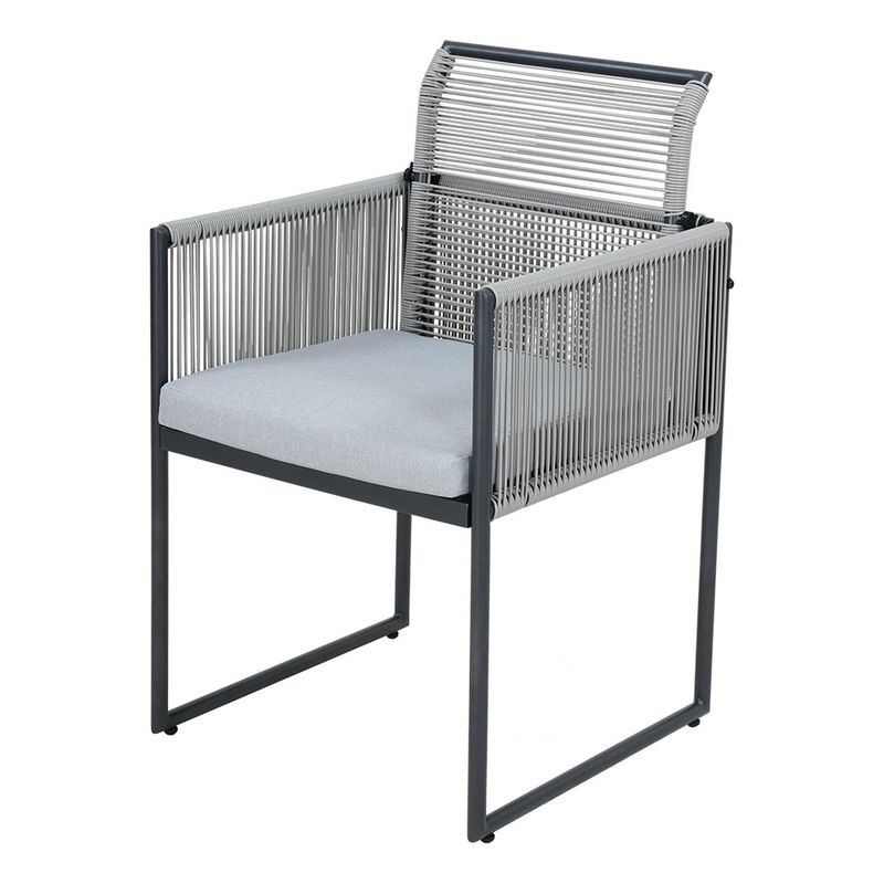 Set de Jardín Compass de Acero para 4 Personas Color Gris