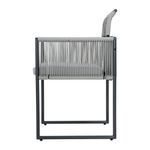 Set de Jardín Compass de Acero para 4 Personas Color Gris