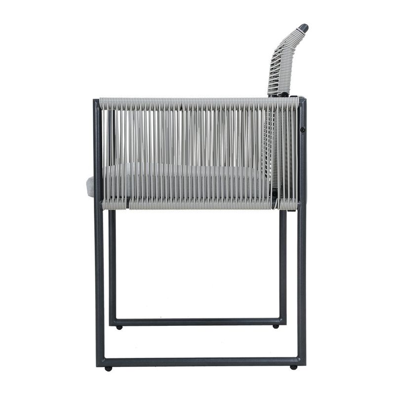 Set de Jardín Compass de Acero para 4 Personas Color Gris