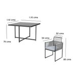 Set de Jardín Compass de Acero para 4 Personas Color Gris