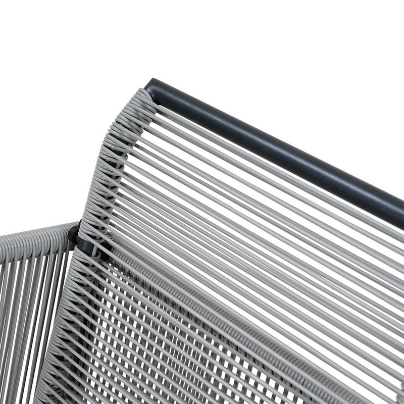 Set de Jardín Compass de Acero para 4 Personas Color Gris