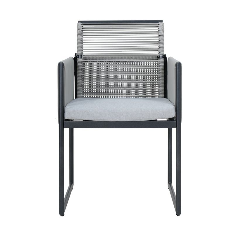 Set de Jardín Compass de Acero para 4 Personas Color Gris