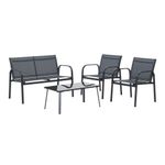 Set de Sala para Jardín Beo para 4 Personas Color Gris