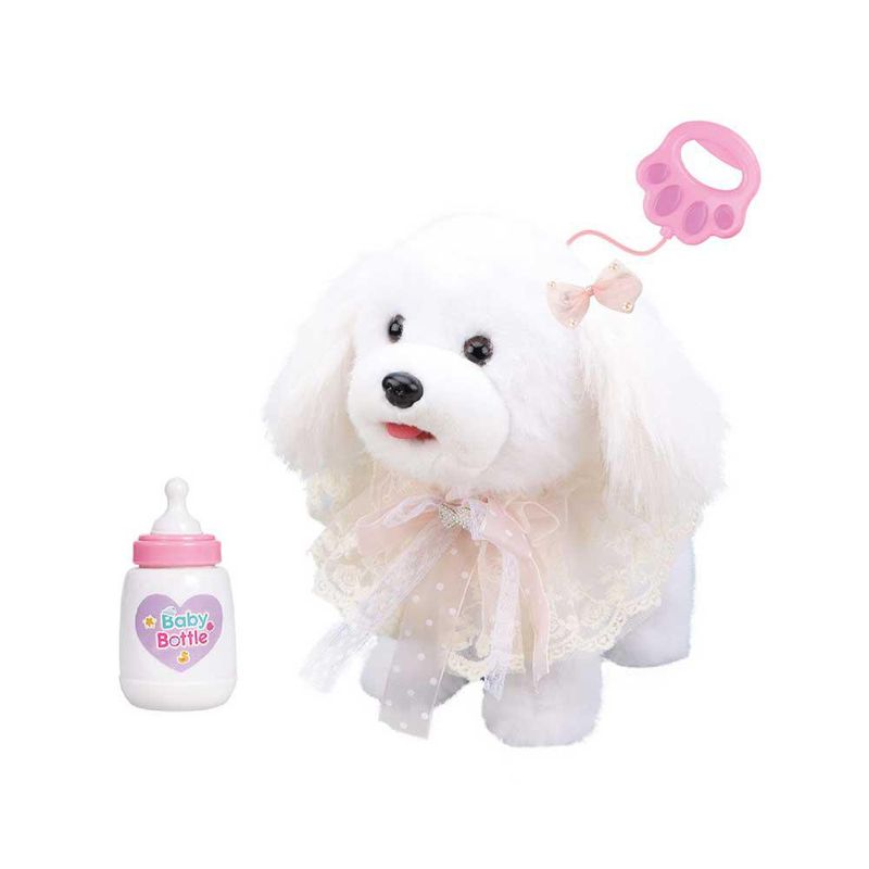Cachorro de Peluche Camina Conmigo Color Blanco