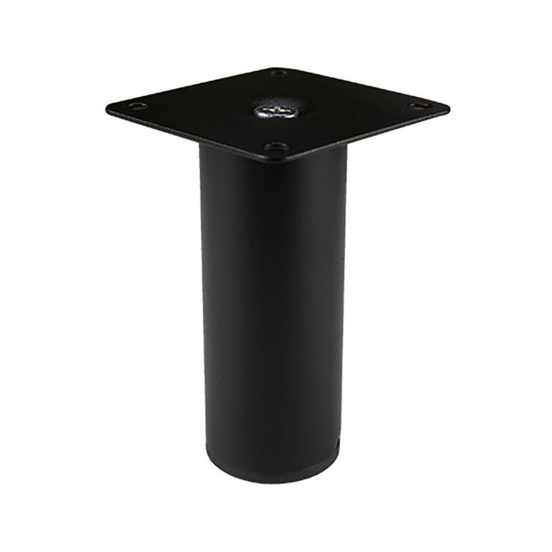 Pata para Mueble Cilíndrica Color Negro de 100 Mm