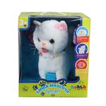 Gato de Peluche Camina Conmigo Color Blanco