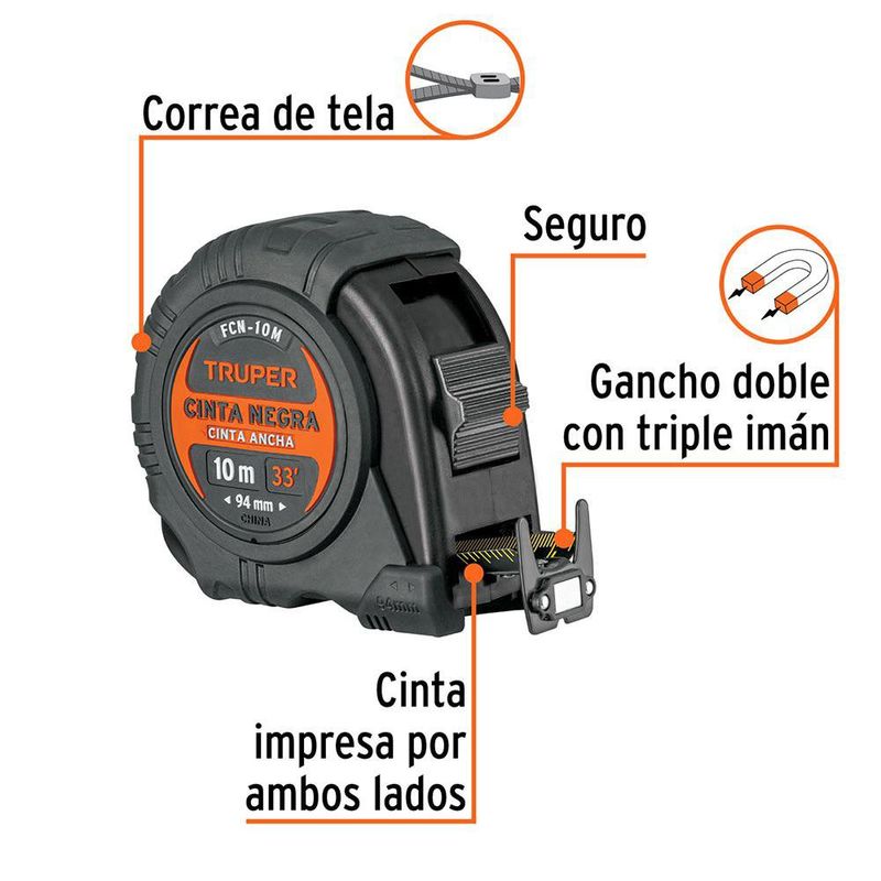 Cinta Métrica Contra Impactos de 10 M