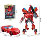Robot Transformable con Luz y Sonido Color Rojo