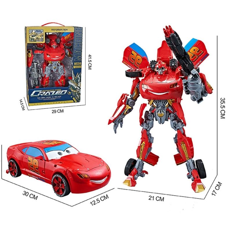 Robot Transformable con Luz y Sonido Color Rojo