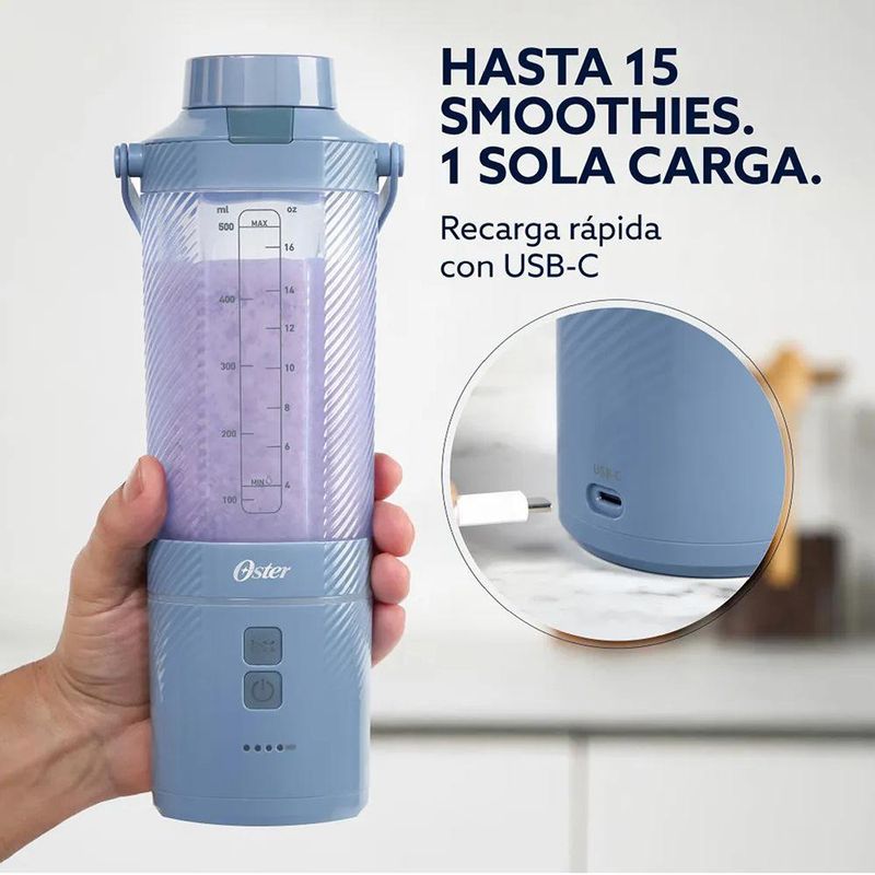 Licuadora Portátil Oster GoMAX de 590 ml Color Azul