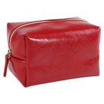 Set de 3 Cosmetiqueras Color Rojo con Estuche Transparente