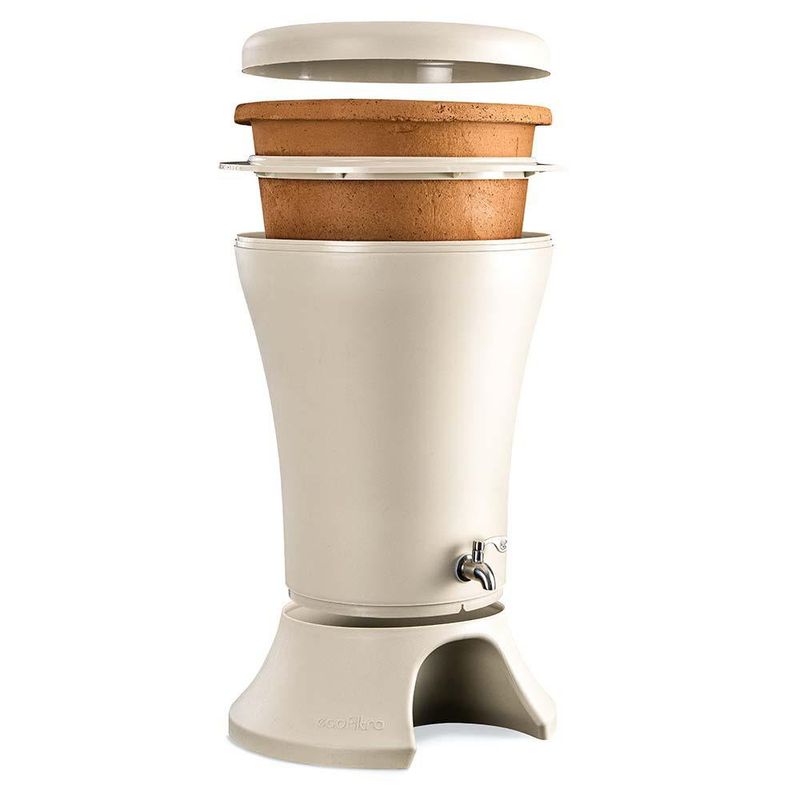 Ecofiltro Mazari con Llave de Acero Inoxidable Color Marfil