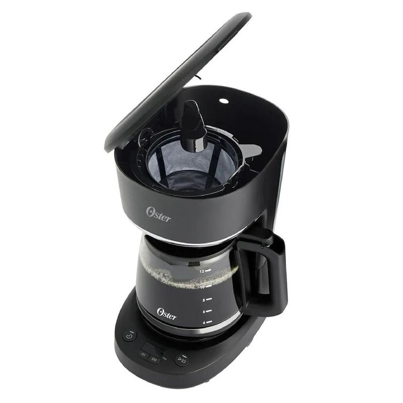 Cafetera Oster de 12 Tazas con Filtro Reutilizable Color Negro