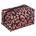 Set de 3 Cosmetiqueras Rosa de Estampado Floral con Estuche Transparente
