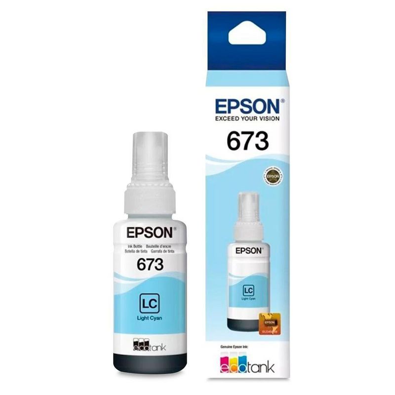 Botella De Tinta Para Impresora Cyan Claro 70 Ml 673 - Epson