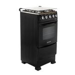 Estufa Ecovolcan con Horno y 4 Quemadores con Cubierta de Acero