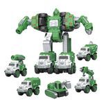 Carro Transformable de Metal Tipo Grúa 5 en 1 Color Verde