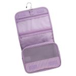 Bolsa de Baño Colgante Para Viajes con Rayas Color Lila