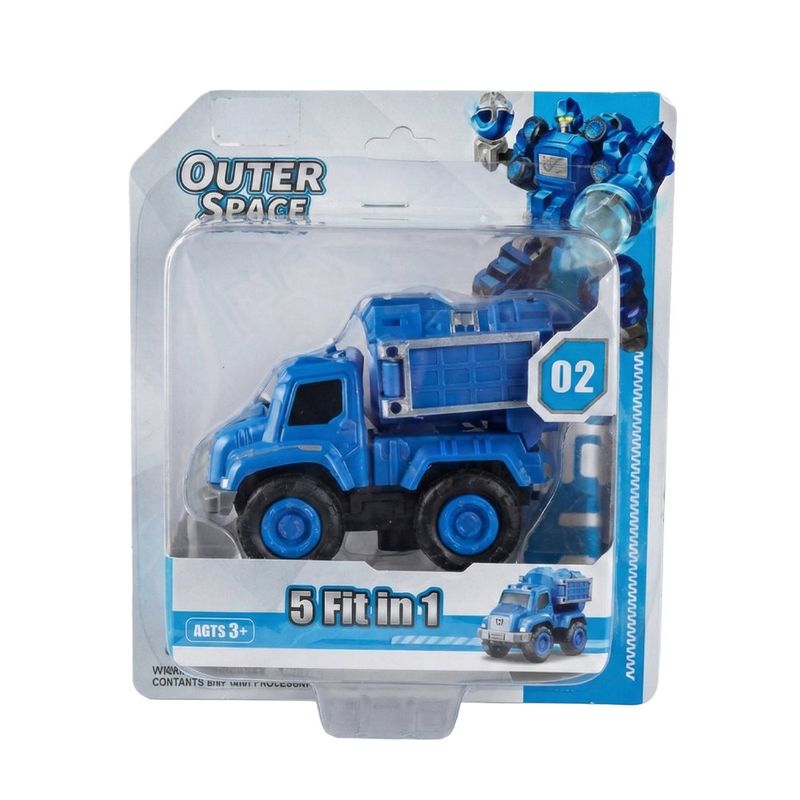 Carro Transformable de Metal Tipo Volteo 5 en 1 Color Azul