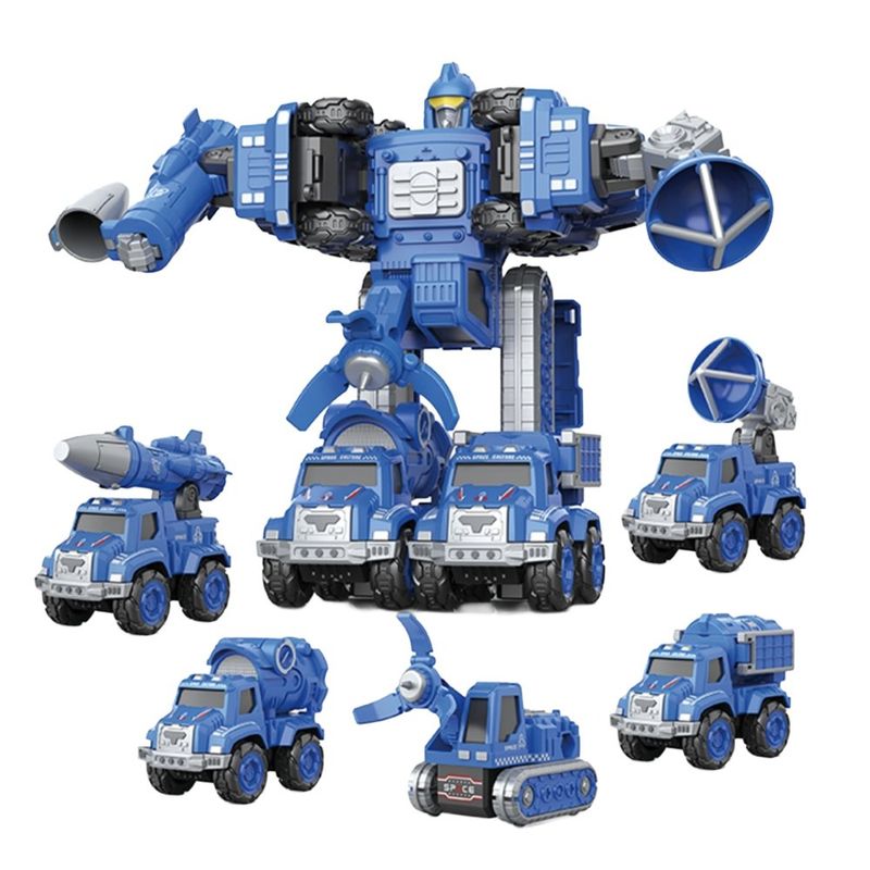 Carro Transformable de Metal Tipo Volteo 5 en 1 Color Azul