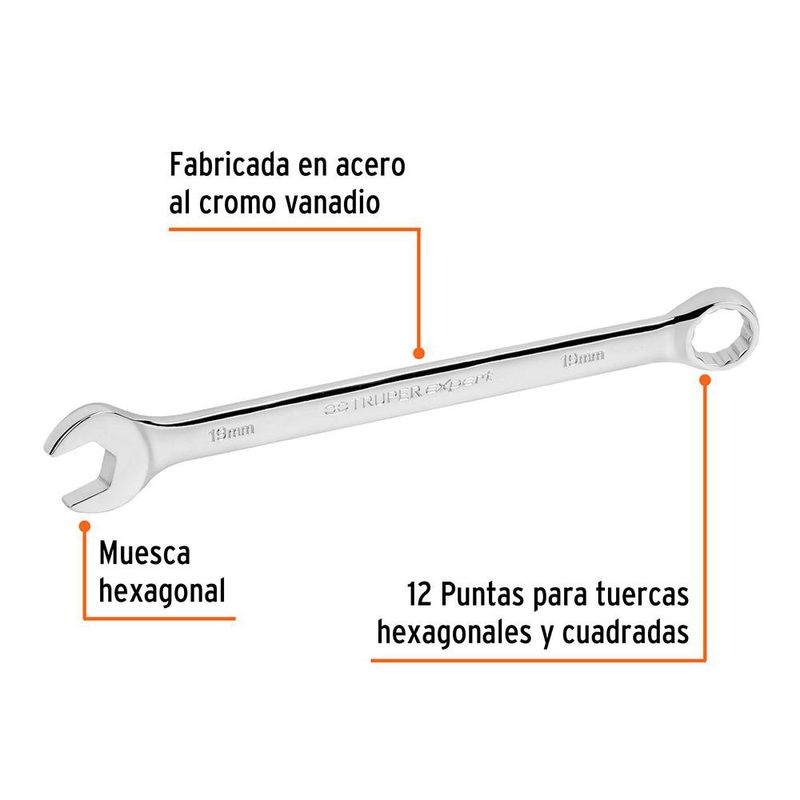 Llave de Cola Corona de 19 Mm - Truper Expert