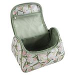 Cosmetiquera de Estampado Floral con Asa Color Verde