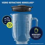 Vaso de Vidrio con Tapa Boroclass de 1.75 L para Licuadora Oster