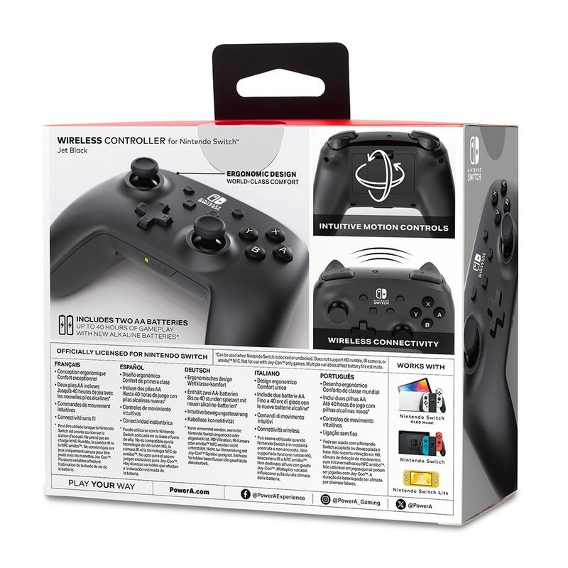 Control Inalámbrico para Nintendo Switch Color Jet Black