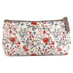 Cosmetiquera de Estampado Floral con Doble Cierre Multicolor