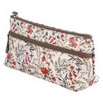Cosmetiquera de Estampado Floral con Doble Cierre Multicolor