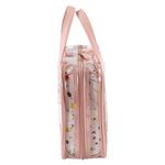 Set de 3 Cosmetiqueras Rosa con Estuche Transparente