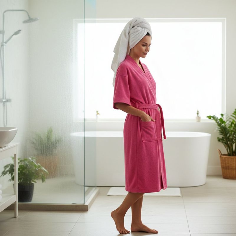 Bata de Baño Viva para Dama Color Fucsia Talla M