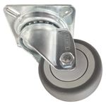 Rueda Giratoria de Goma Termoplástica con Placa 2 Plg