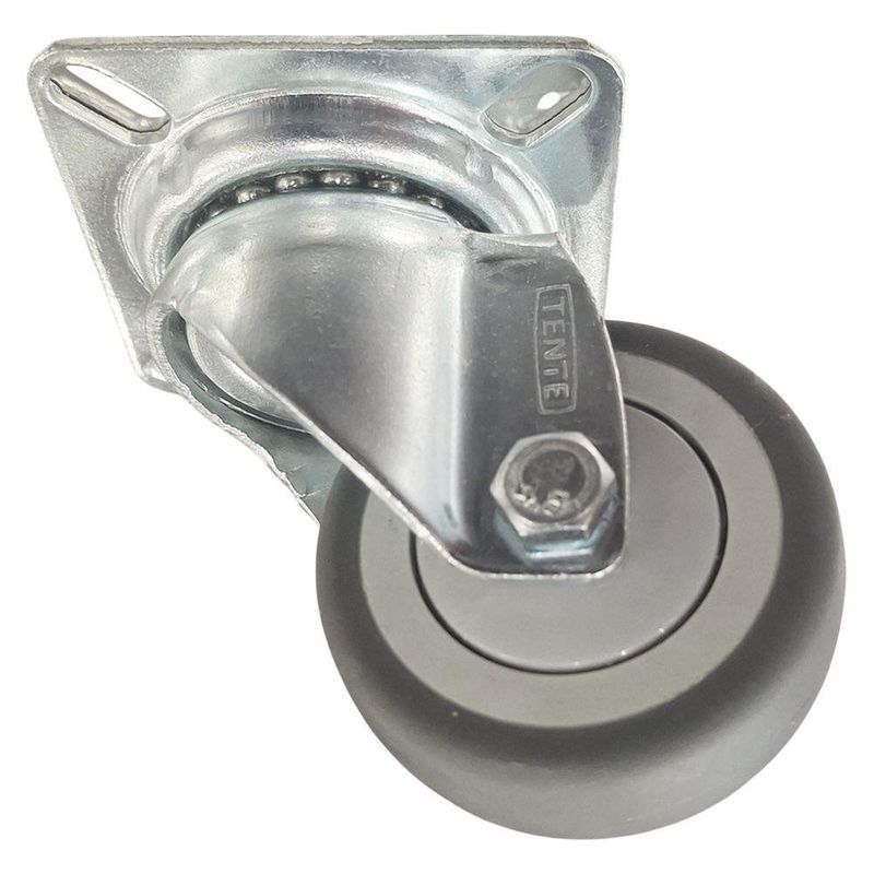 Rueda Giratoria de Goma Termoplástica con Placa 2 Plg
