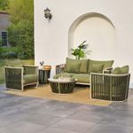 Set Mely Verde 5 Pzas Tipo Rattan