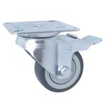 Rueda Giratoria con Freno de Goma Termoplástica 3 Plg