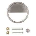 Tocapuertas Redondo Color Plateado de 4 Plg