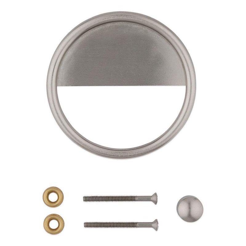 Tocapuertas Redondo Color Plateado de 4 Plg