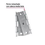 Bisagra Libro Acero Plateada 2 Uds de 3 Plg Redonda