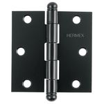 Bisagra Tipo Libro Negra Redonda 2 Uds de 3 Plg