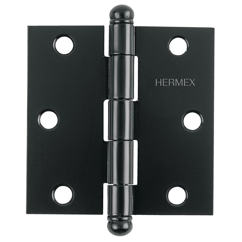 Bisagra Tipo Libro Negra Redonda 2 Uds de 3 Plg