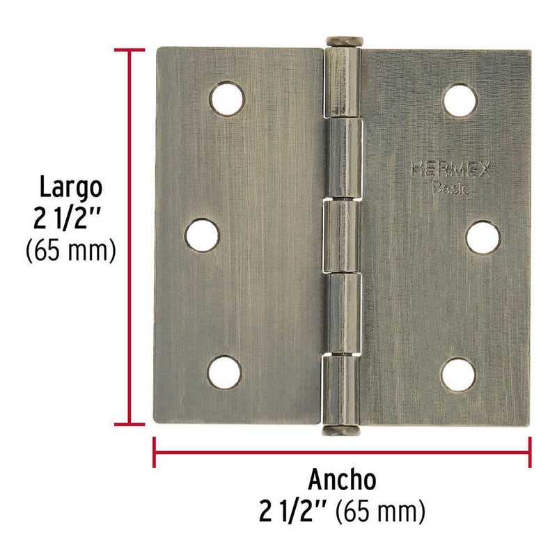 Bisagra Libro Latón Antiguo 2 Uds de 2 1/2 Plg