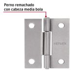 Bisagra Tipo Libro Acero Plateado Rectangular 2 Uds de 2 Plg