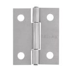 Bisagra Tipo Libro Acero Plateada Rectangular 2 Uds de 1 1/2 Plg