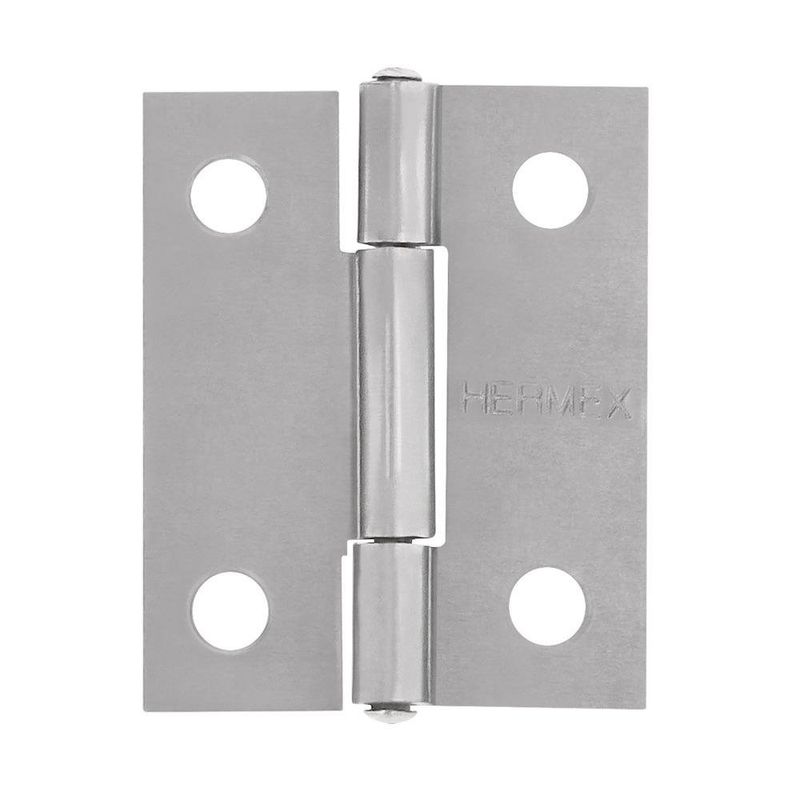 Bisagra Tipo Libro Acero Plateada Rectangular 2 Uds de 1 1/2 Plg