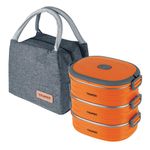 Lonchera Térmica con 3 Contenedores de Acero Inoxidable